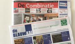 Koppen van lokale kranten in Ridderkerk: Blauwkai en De Combinatie