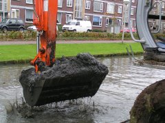 Baggeren van een singel