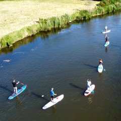 Suppen regels kennen bij supboarding op Binnenbedijkte Maas, Hoeksche Waard