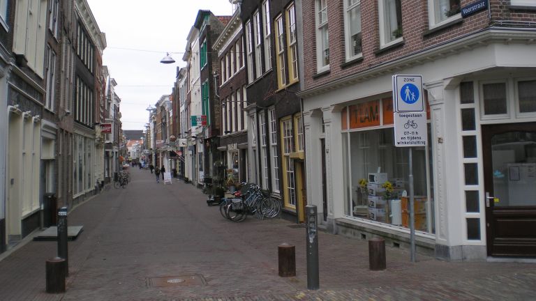 Beeld van de Voorstraat in Dordrecht