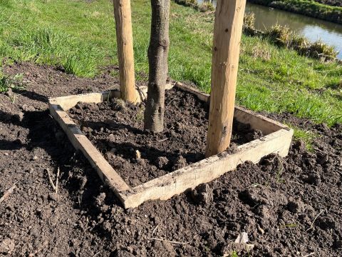 Houten gietrand